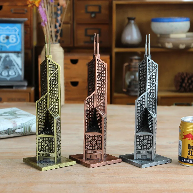 10-дюймовая ретро-скульптура в виде здания металлический корпус Китайская Башня