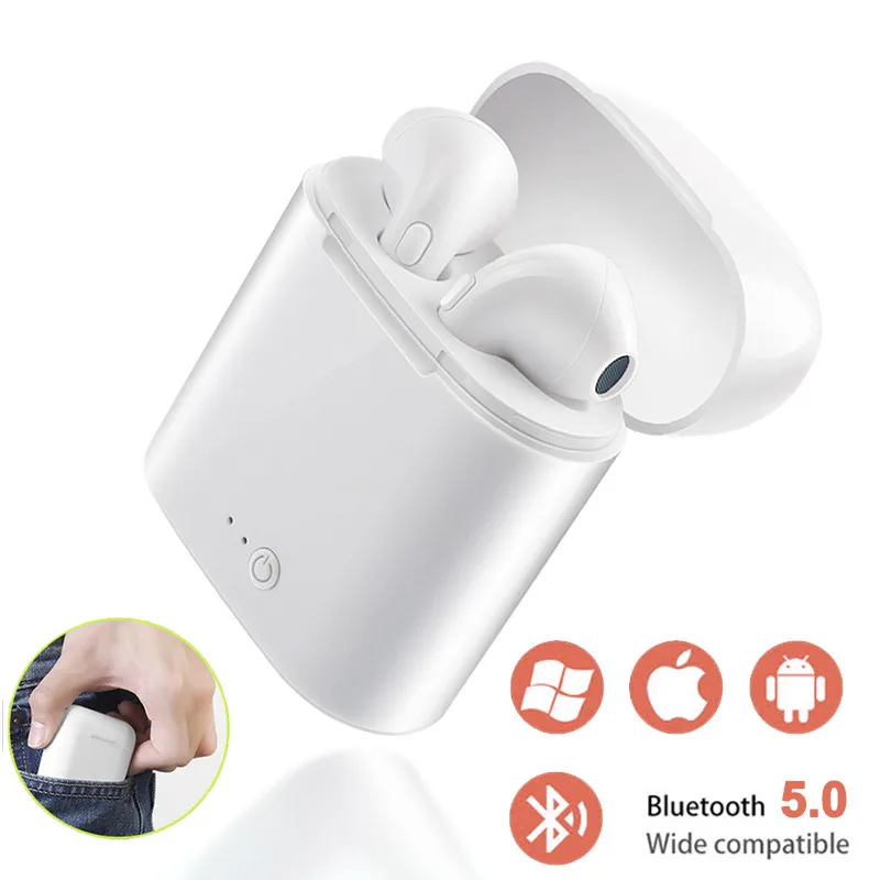 I7s TWS 5 0 беспроводные Bluetooth наушники стерео вкладыши гарнитура с зарядным