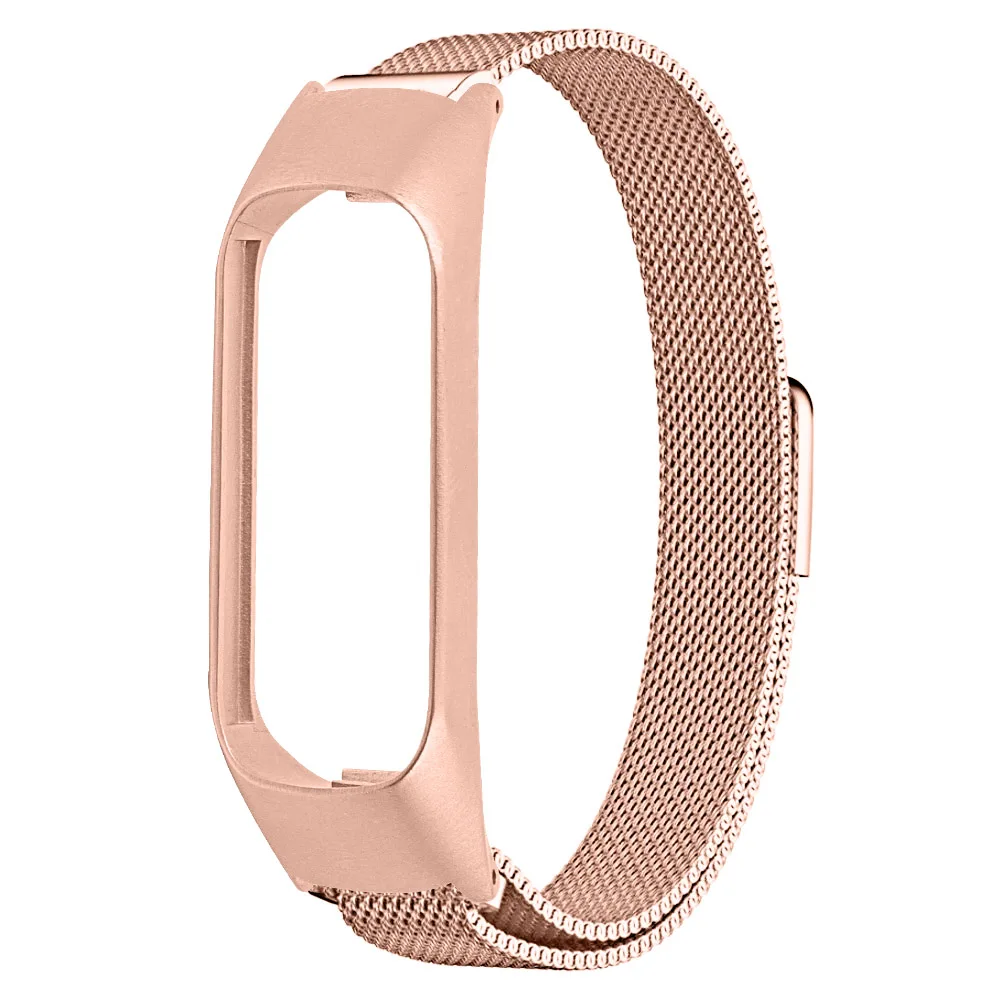 Для samsung Galaxy Fit-e R375 часы из нержавеющей стали ремешок для замены металлический Миланский Браслет часы на магнитном ремешке браслет - Цвет: Rose gold