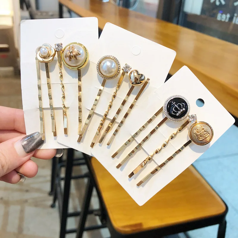 Набор заколок для волос Stonefans винтажные золотые металлические заколки женщин и