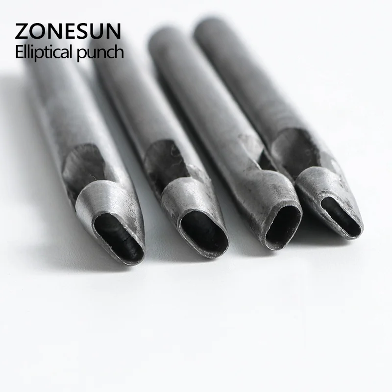 ZONESUN 4 шт./компл. Сделай Сам стальной пробойник для кожевенного ремесла инструмент