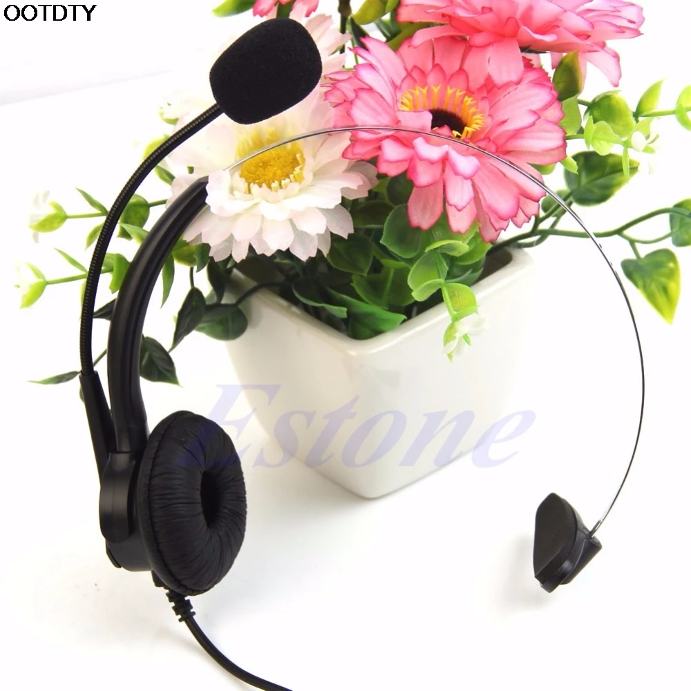 4 контактная Проводная телефонная гарнитура RJ11 с монауральными наушниками