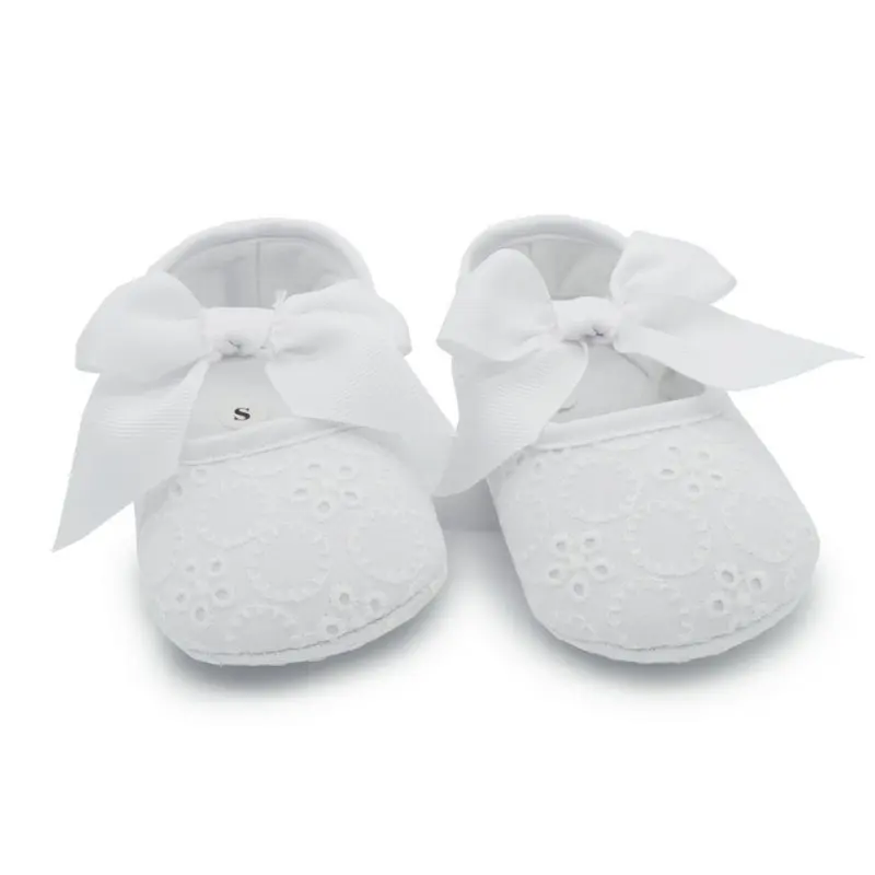 Лидер продаж мягкая обувь для маленьких девочек 0 18 месяцев с лентами начинающих
