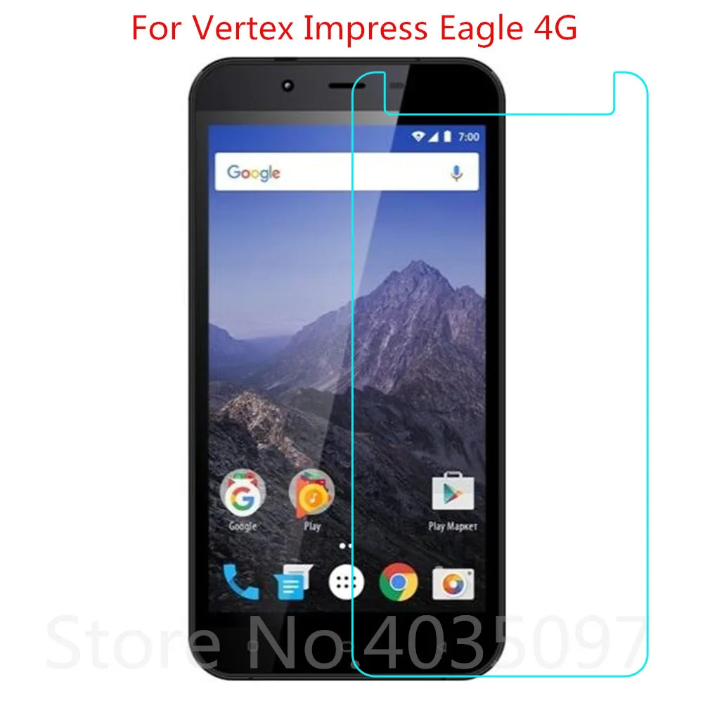 2 шт. закаленное стекло для Vertex Impress Eagle 4G защита экрана 9H 2.5D искусственное |