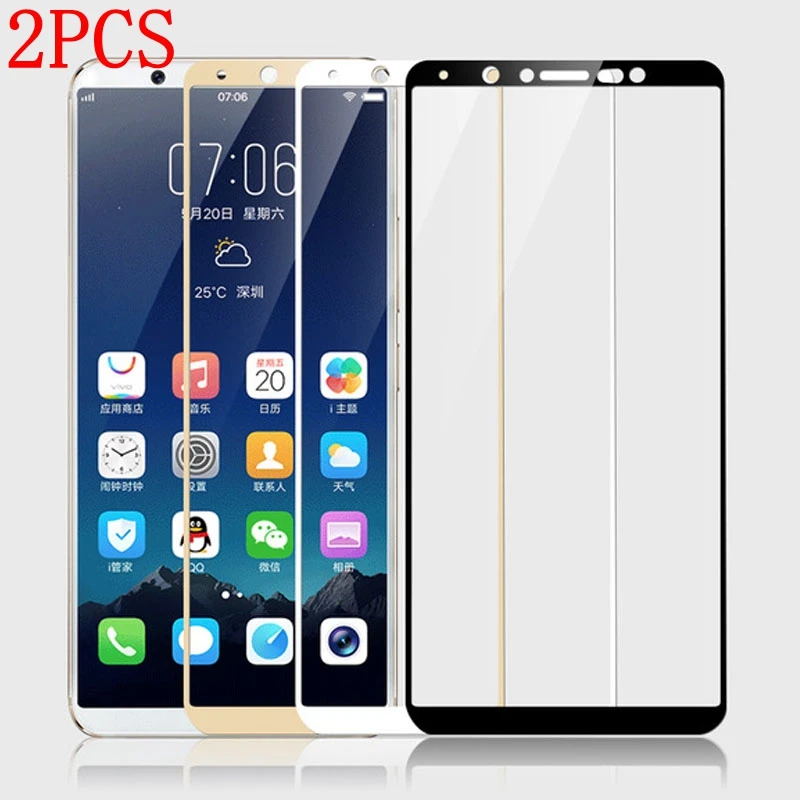 Закаленное стекло с полным покрытием для Vivo X20 2 шт. защитная пленка Plus