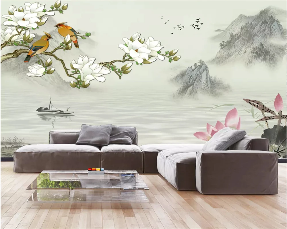 Пользовательские фото обои Beibehang HD новый китайский ландшафт фотообои 3d с