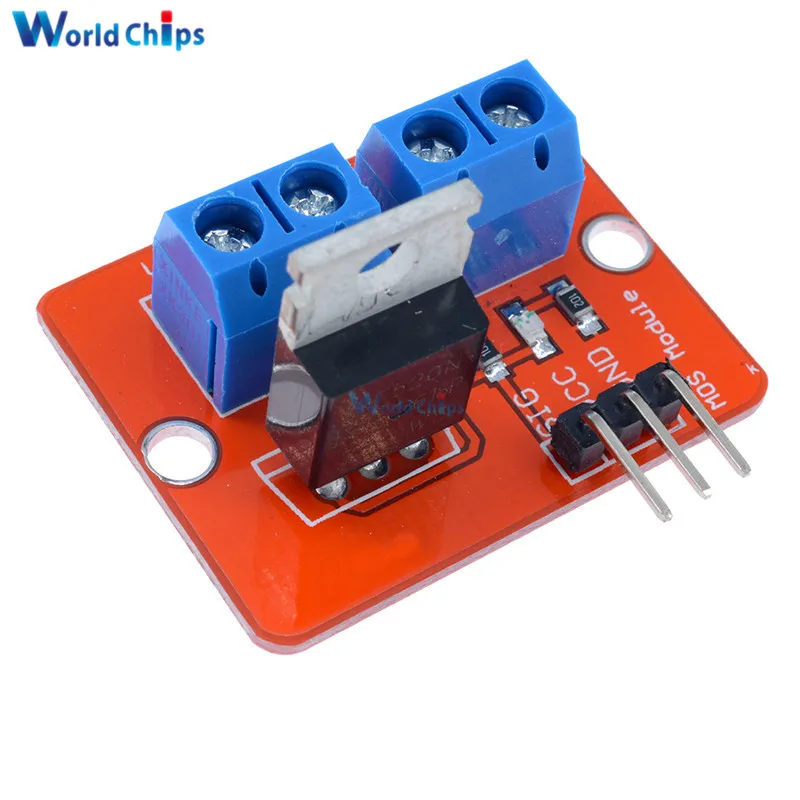 2 шт. верхняя кнопка Mosfet IRF520 модуль драйвера для Arduino MCU ARM Raspberry Pi 3 в 5 мощность MOS PWM