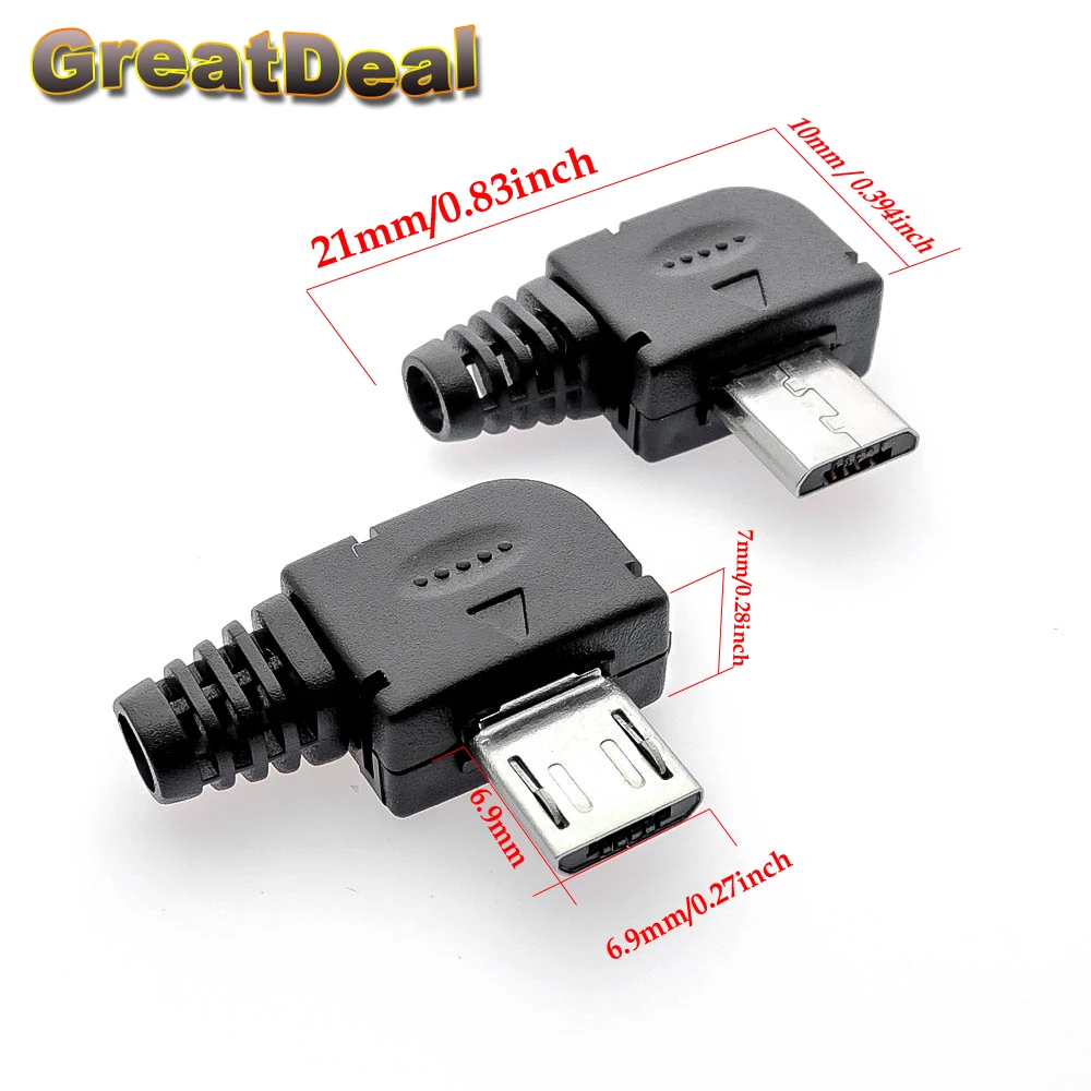 50 шт. новый пластиковый прямоугольный Micro USB 5pin 5P порт металлический Штекерный