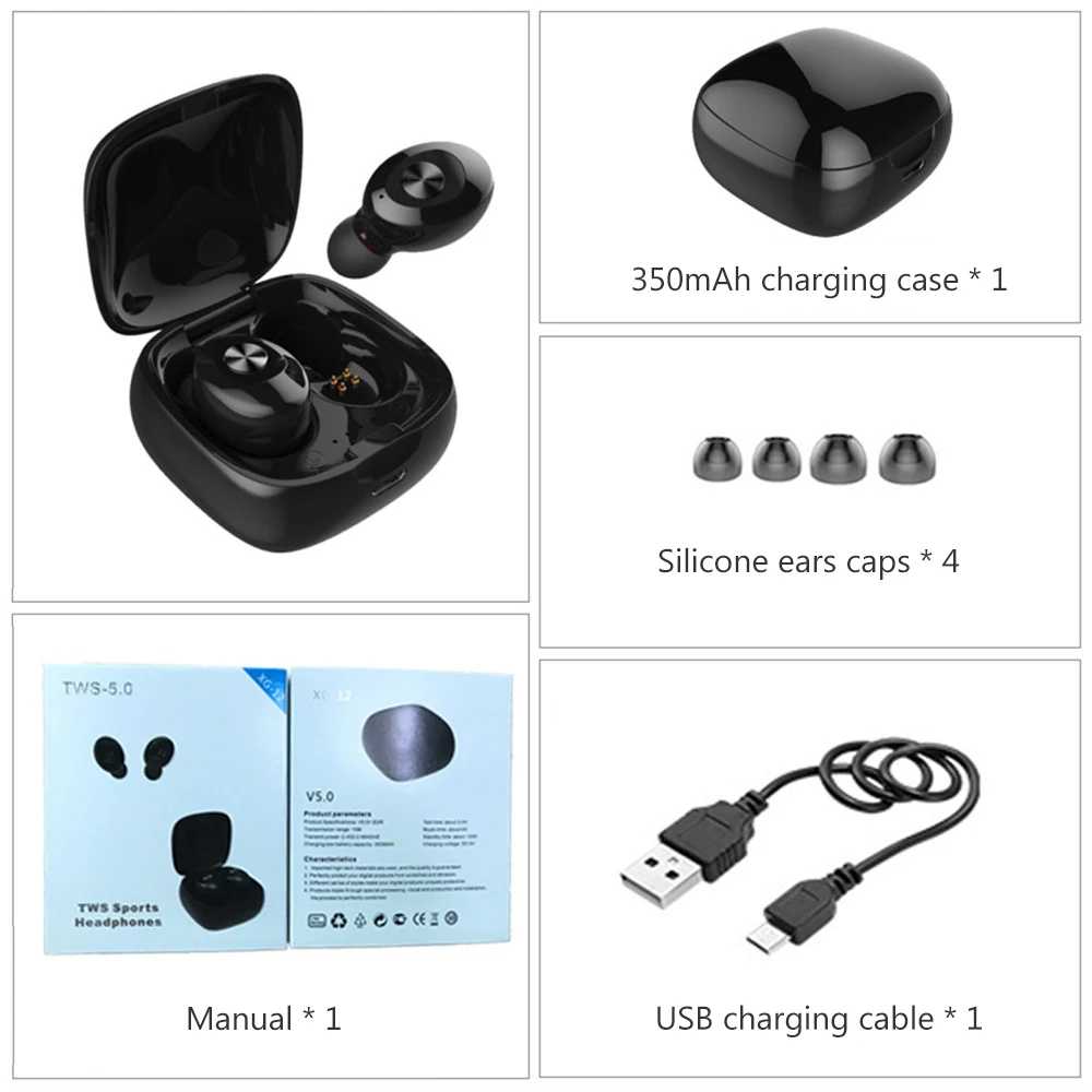Мини TWS наушники беспроводные Bluetooth 5 0 с микрофоном HiFi стерео беспроводной