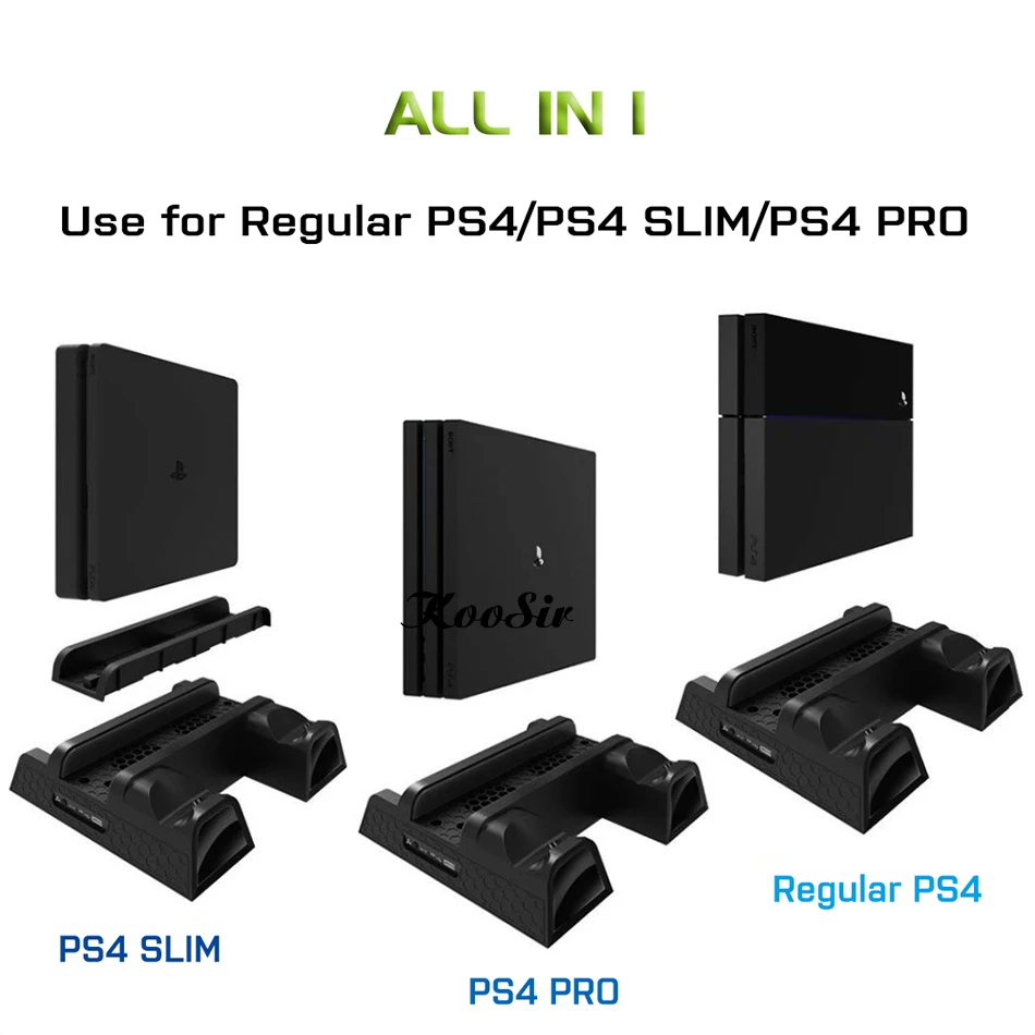 PS4/Pro/Slim консоль подставка PS 4 Поддержка база охлаждающий вентилятор контроллер зарядное устройство игры CD диск держатель стойка для Playstation 4