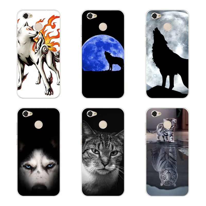For zte blade a6 Case Silicon Wolf beast Painting Soft TPU Back Cover for A6 Protect Phone cases shell |