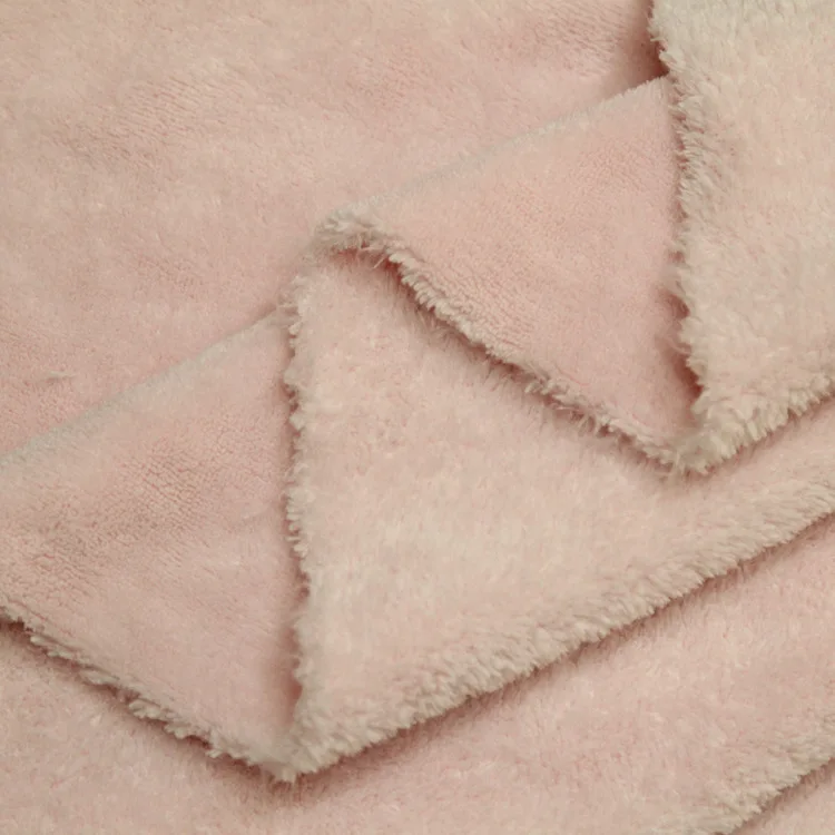 Factory direct wholesale autumn and winter robe towel knit fabric polyester bleached coral fleece | Fur