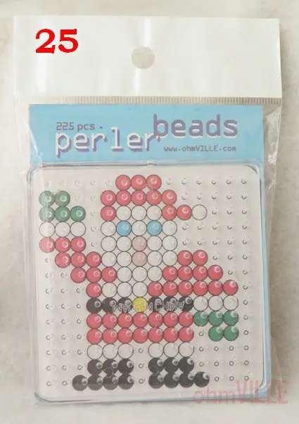 S225aa0028 Бесплатная доставка/5 шт./лот 1 шт. квадратные Pegboards + 225 шт Perler/5 мм Perler Beads