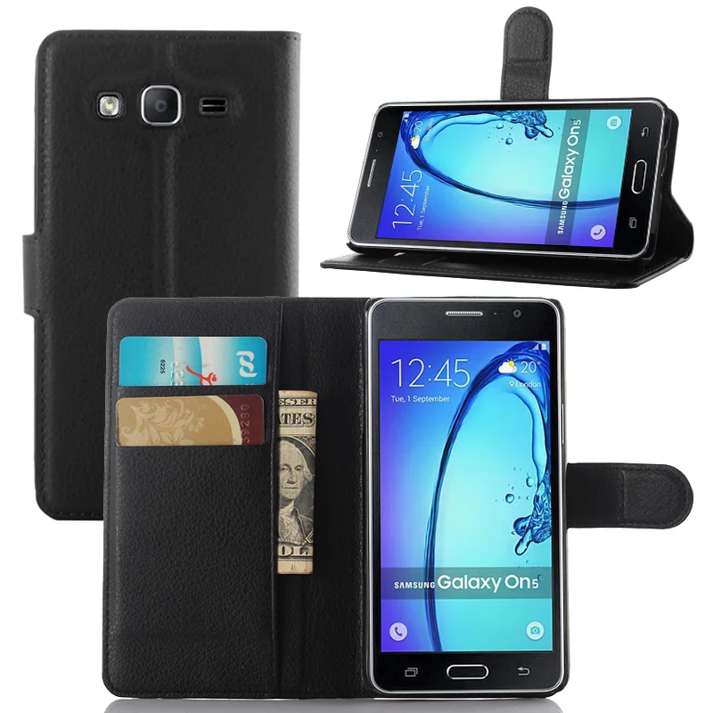 Чехол-бумажник из искусственной кожи с узором Befosson Litchi для Samsung Galaxy On5 G550 On7 G600