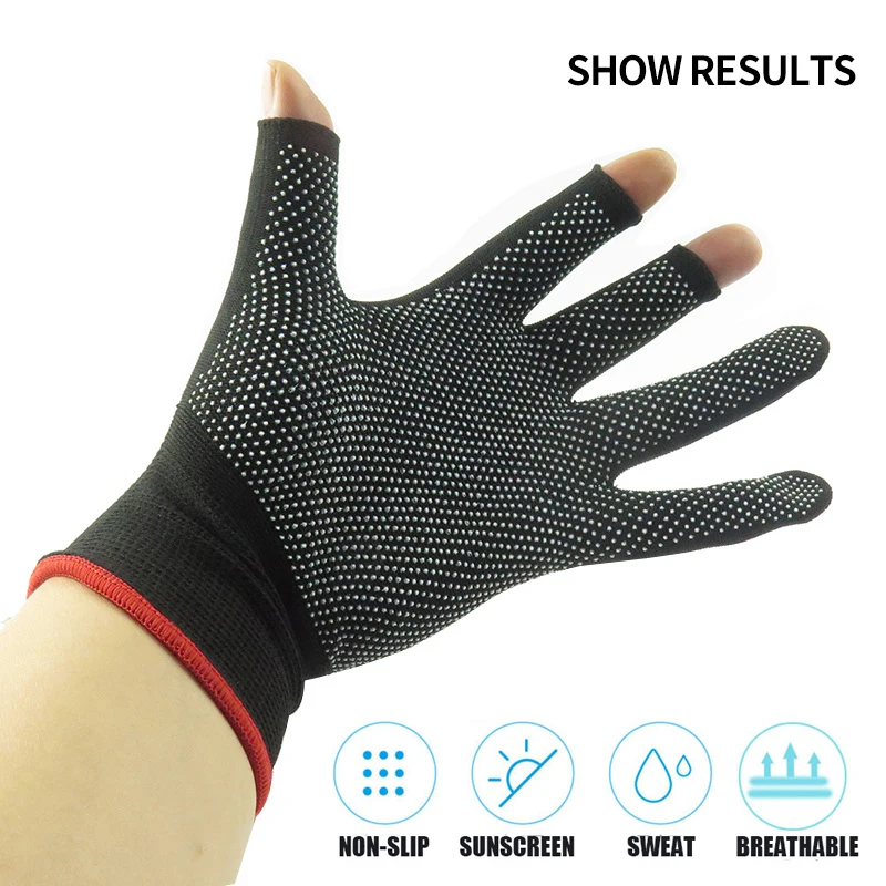 Нейлоновые рыболовные перчатки мужские Нескользящие защитные трёхпальцевые