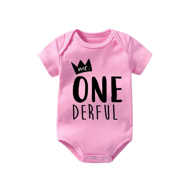 Culbutomind/наряд для первого дня рождения боди мальчиков 1 года Mr One Derful маленьких