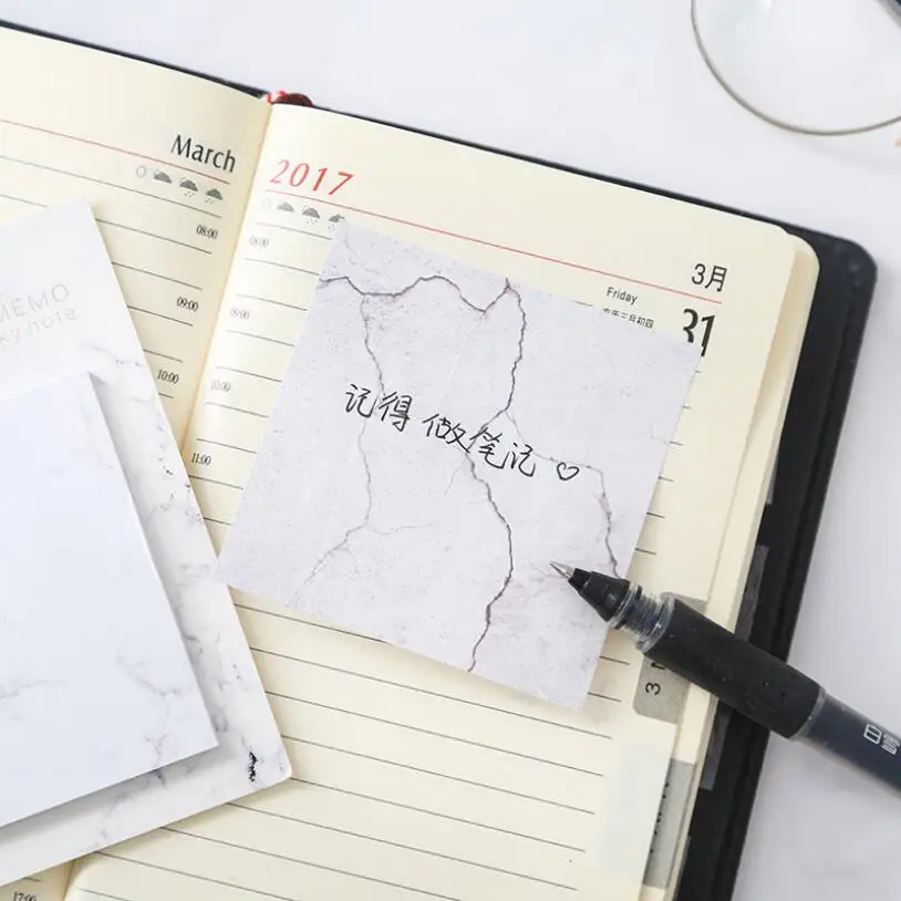 Милый Kawaii мраморный блокнот для заметок наклейка на индекс планировщик блокноты
