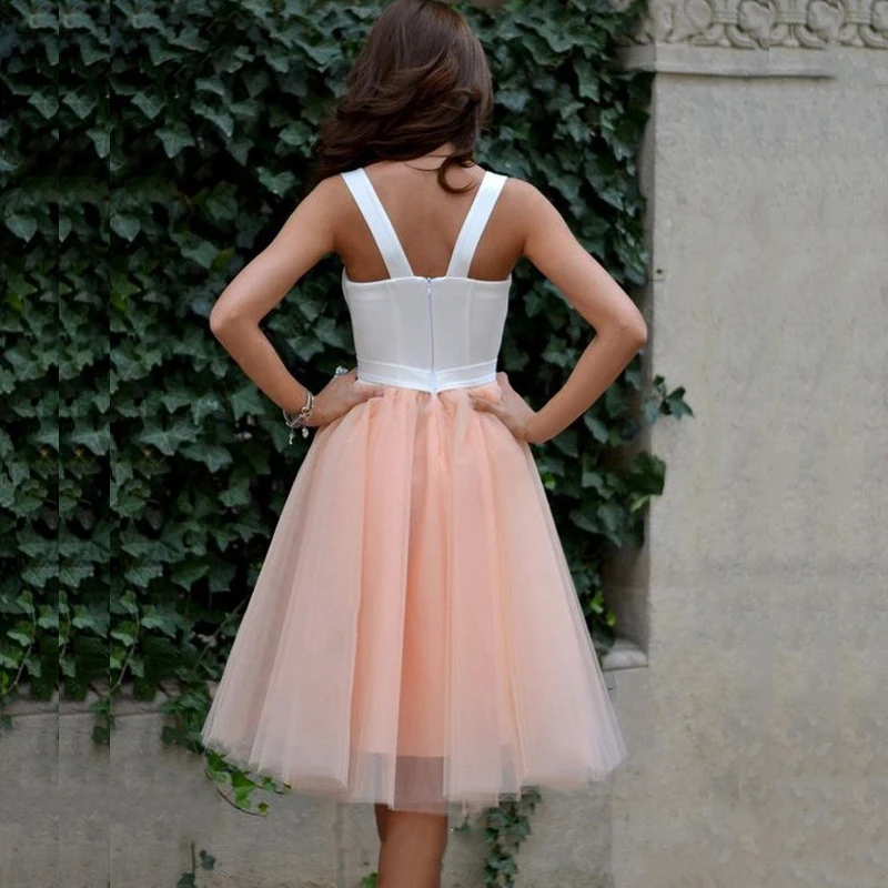 LORIE Beach Wedding Dress Short 2018 Vestido de novia Sexy Bridal Sweetheart White and Coral Dresses Fast Shipping | Свадьбы и