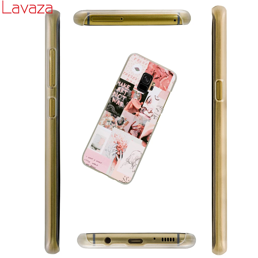 Розовый эстетический жесткий чехол для телефона Lavaza Samsung Galaxy A10 A30 A40 A50 A70 M10 M20
