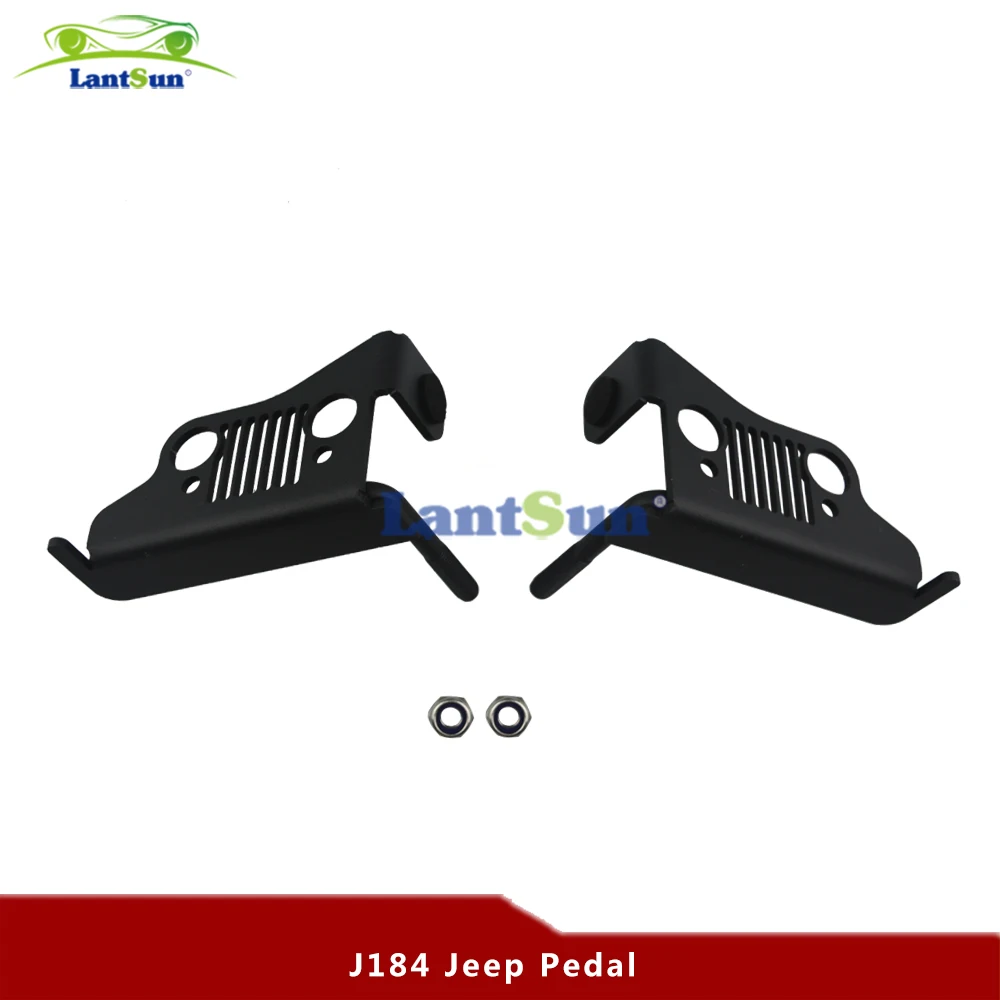 Пара J184 гриль стиль подножки твердые стальные черные Kick Panel 2007 2016 для Jeep Wrangler JK &