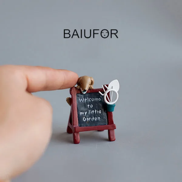 BAIUFOR миниатюрные и статуэтки рождественские рекламные щиты сказочный сад