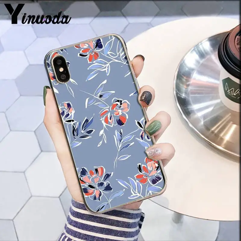 Цветок Yinuoda красивый цветочный модный эстетический чехол для iPhone X XSMAX 6 6s 7 7plus 8 8Plus