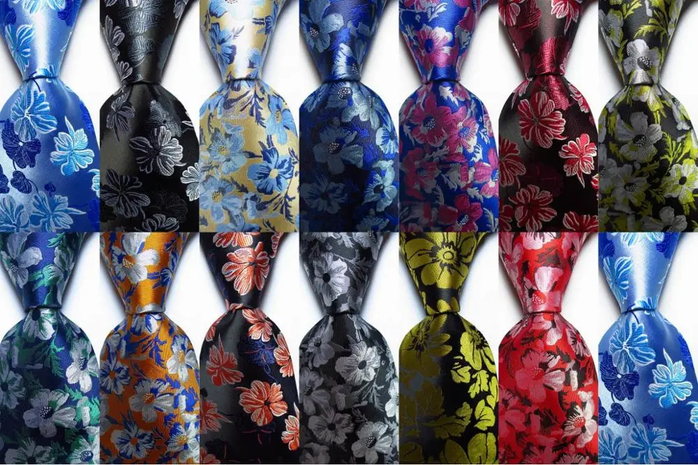Новый Модный цветочный галстук мужской 9 см набор шелковых галстуков Синий