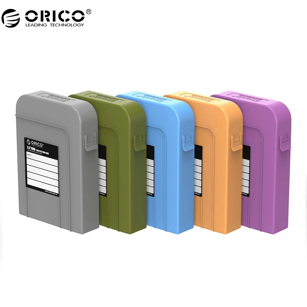 Защитный бокс ORICO 5 Bay 3,5 дюйма/чехол для хранения жесткого диска(HDD) или SDD с водонепроницаемой функцией-5 шт./лот - Цвет: PHI-5C