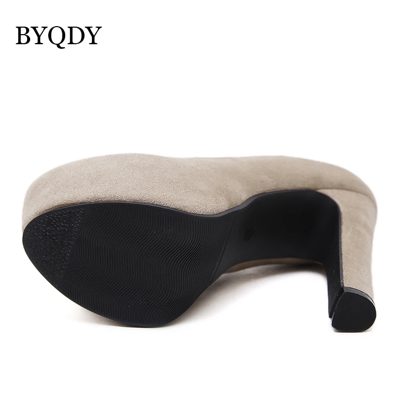 BYQDY/2018 г. Демисезонная женская обувь Туфли-лодочки с круглым носком женские