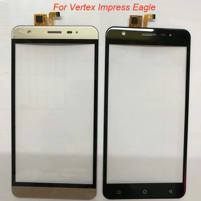 100% Working Well 5.0inch For Vertex Impress Eagle touch Screen Front Glass Panel Digitizer Repair Parts Lens Replacement | Мобильные