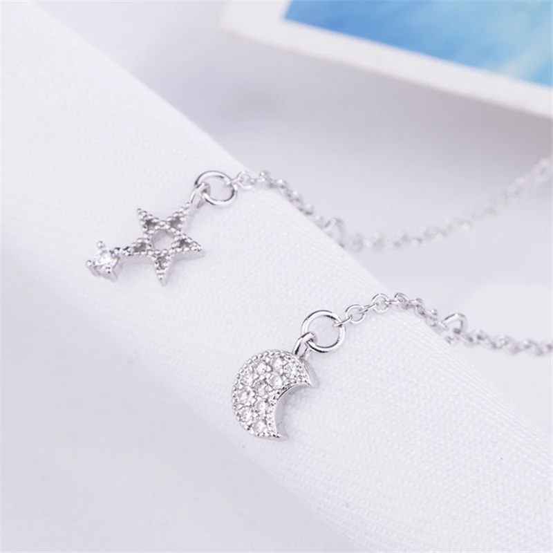 

2019 Collares Kolye Choker 100% Sparkling Moon And Exquisite Pendant Necklaces For Women Jewelry Gift