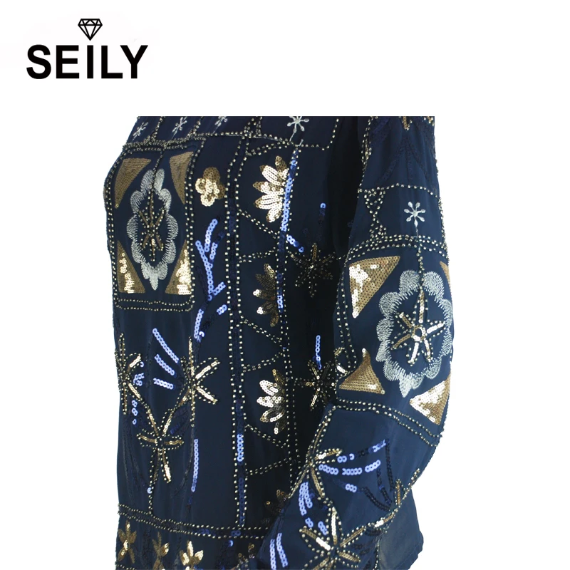 Женская шифоновая блузка с длинным рукавом винтажная рубашка вышивкой