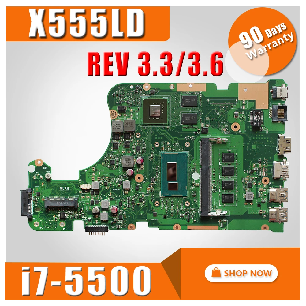 С i7 5500 4 Гб ОЗУ X555LD материнская плата GT820M 2 REV3.3/3 6 для For Asus X555L X555LN Материнская