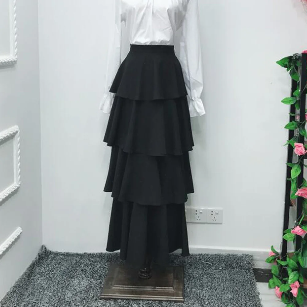 2019 летняя Макси-юбка повседневные юбки с высокой талией в богемном стиле Милая