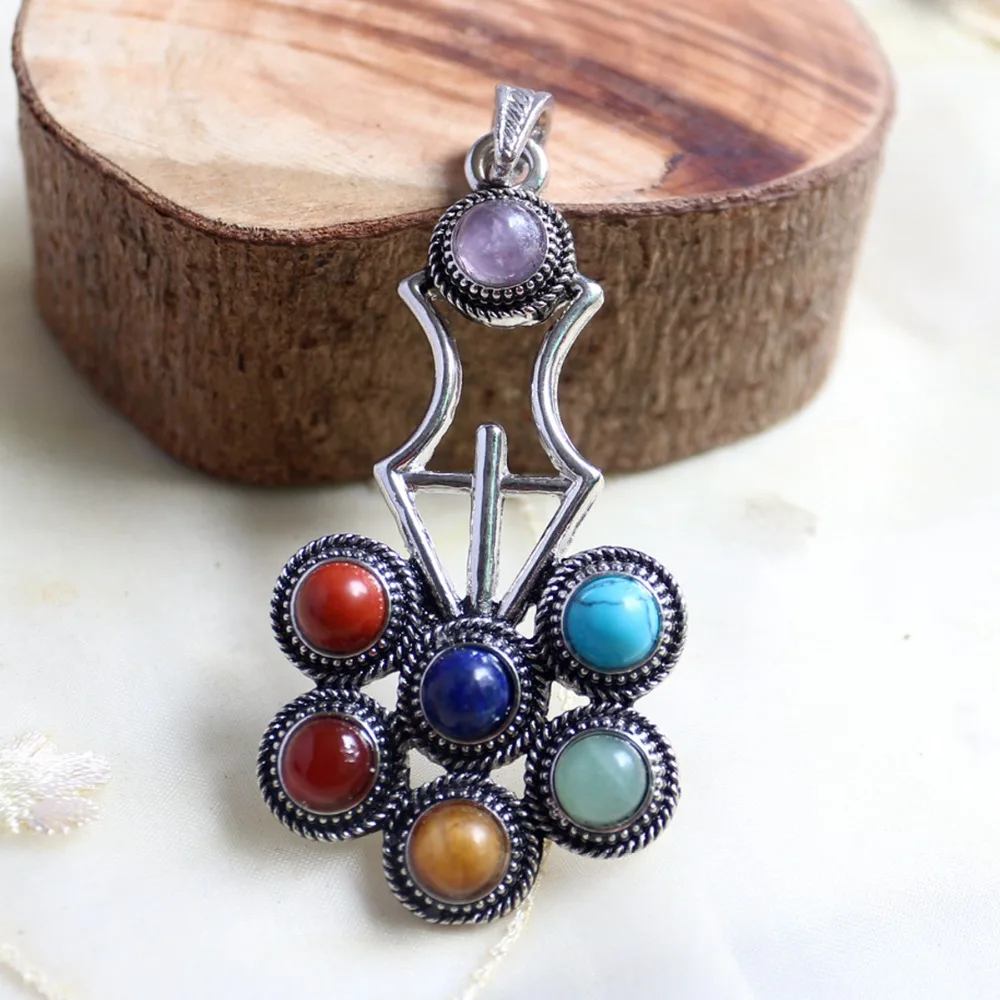 Энергетическая мощная любовь дружба Очаровательная 7 Чакр подвеска c лечебным