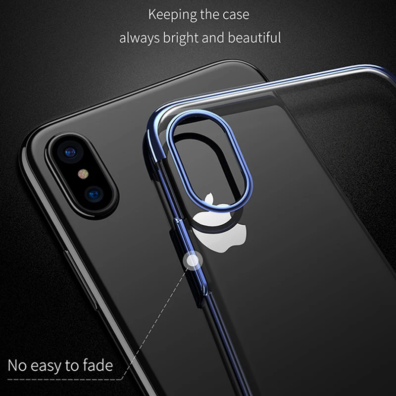 Роскошный пластиковый чехол Baseus для iPhone X защитный ультратонкий телефона