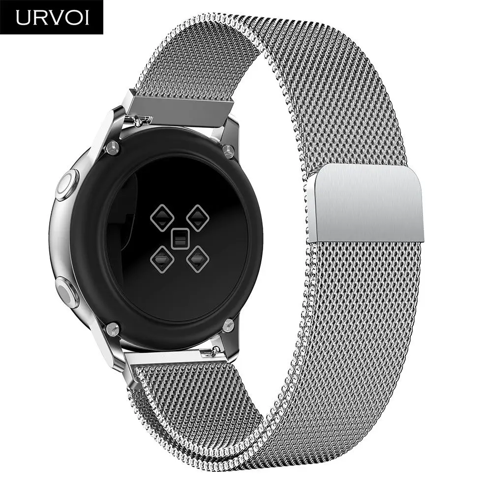 URVOI Миланская петля для Galaxy watch активный ремешок для Galaxy watch нержавеющая сталь Магнитная Регулируемая пряжка с адаптером