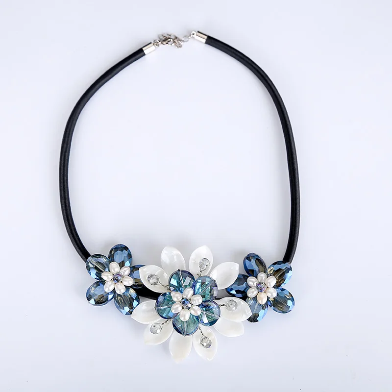 Natural pearl shell freshwater sweater chain long necklace female near round double layer wild high-end personality | Украшения и