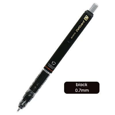 07black 1 шт. MA85 zebra DelGuard анти ломающийся сердечник механический карандаш высокого качества прокладочный карандаш школьные принадлежности - Цвет: 07black