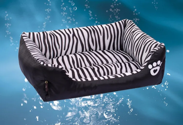 Zebra Square собака Кровати Водонепроницаемый нижний Оксфорд моющиеся щенок местный дом S/M/L