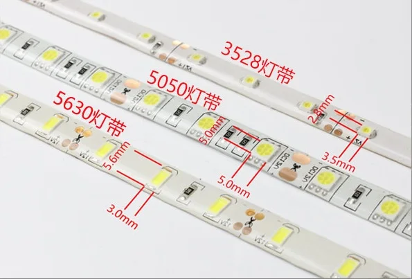 5 M гибкая матовая водоотталкивающая Светодиодные ленты света 5050 5630 3528 SMD ip65/не