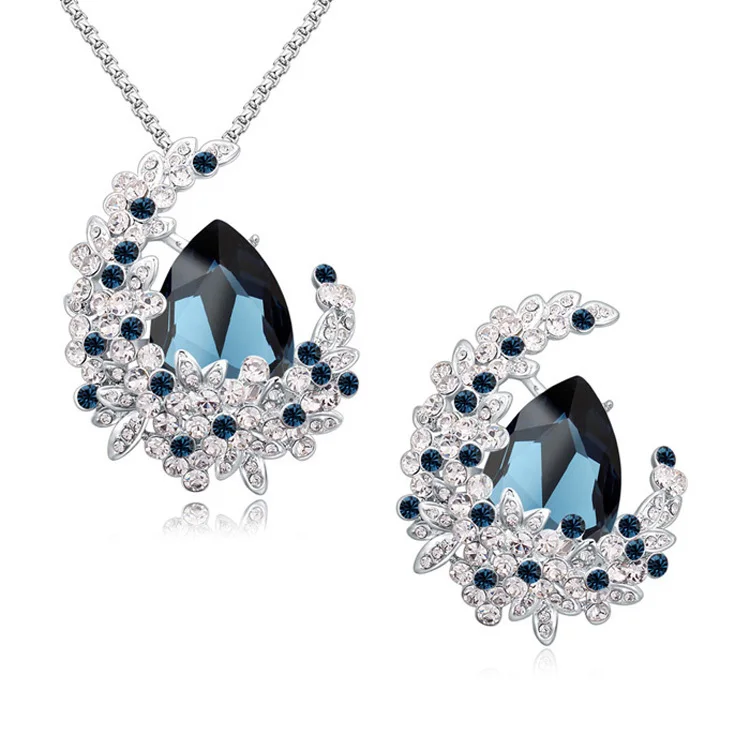 New Channel Jewelry Sets Drop Necklaces Pendants Brooches for wedding Made with SWAROVSKI Elements Crystals from | Украшения и