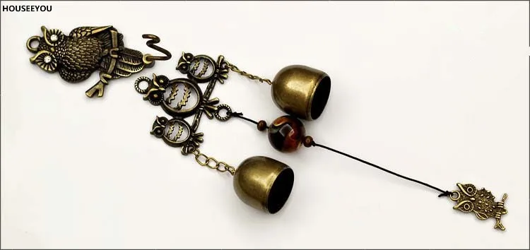 Винтажные ветряные колокольчики колокольчик с совой подвесные украшения