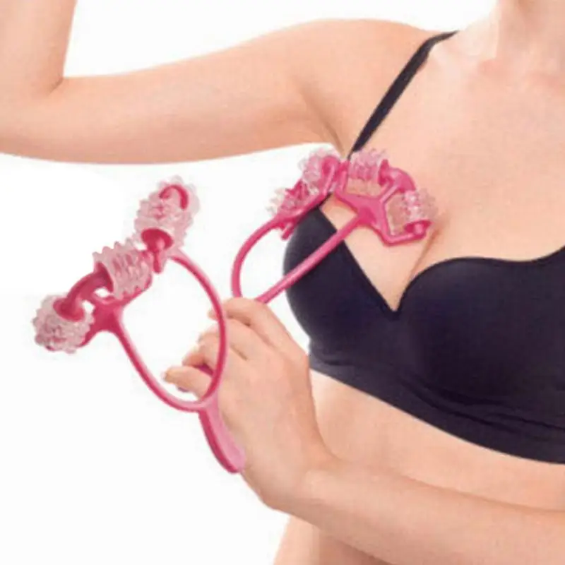 Новый Портативный лицо массаж груди ролик цветок Форма эластичные против морщин