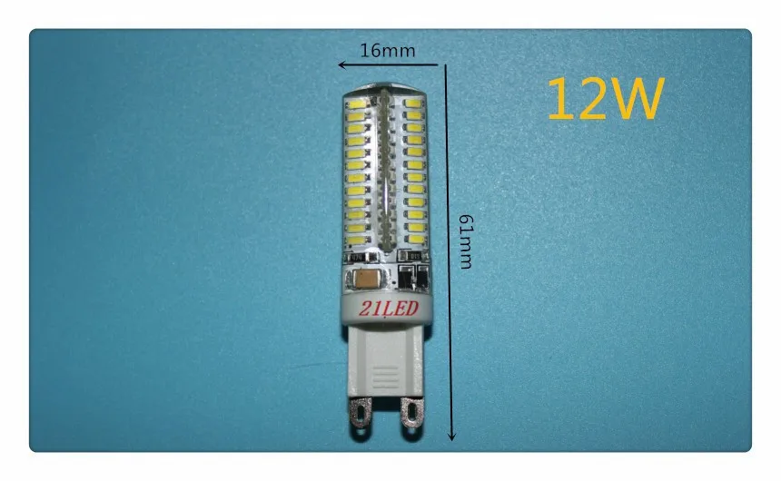Мини G9, 7 Вт, 9 Вт, 12 Вт, светодиодный светильник 3014 SMD, AC 110 В, 220 В, светодиодный светильник-кукуруза, 64 светодиодный s 104 светодиодный s хрустальная люстра, COB точечный светильник