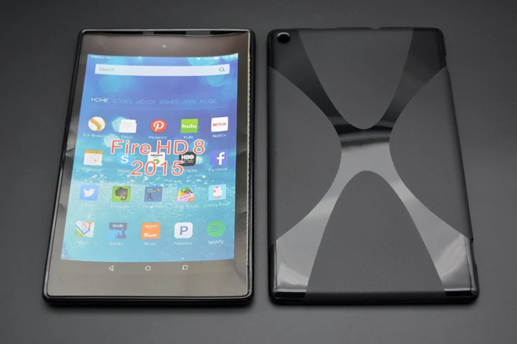 Противоскользящий матовый Мягкий силиконовый чехол X Line для планшетов Amazon Kindle Fire