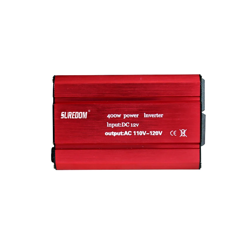 Автомобильный инвертор 400 W автомобиля Мощность конвертер 2 USB + розетки Зарядное