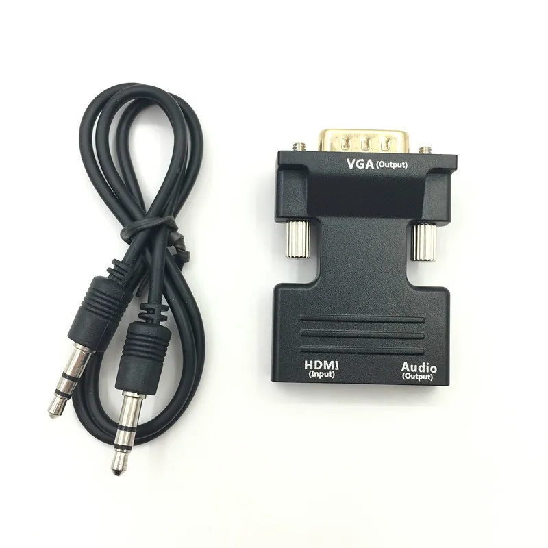 1080P HDMI к VGA адаптер цифровой аналоговые аудио и видео конвертер кабель для ПК