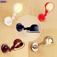 iwhd adjustable arm led wall lamp vintage retro wall sconce stair light fixtures arandelas lamparas de pared