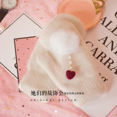 Принцесса сладкий Лолита Hairbands Лолита ручной работы жемчужное колье осень Любовь День шарф Перчатки наушники теплый и сладкий девушка gsh108